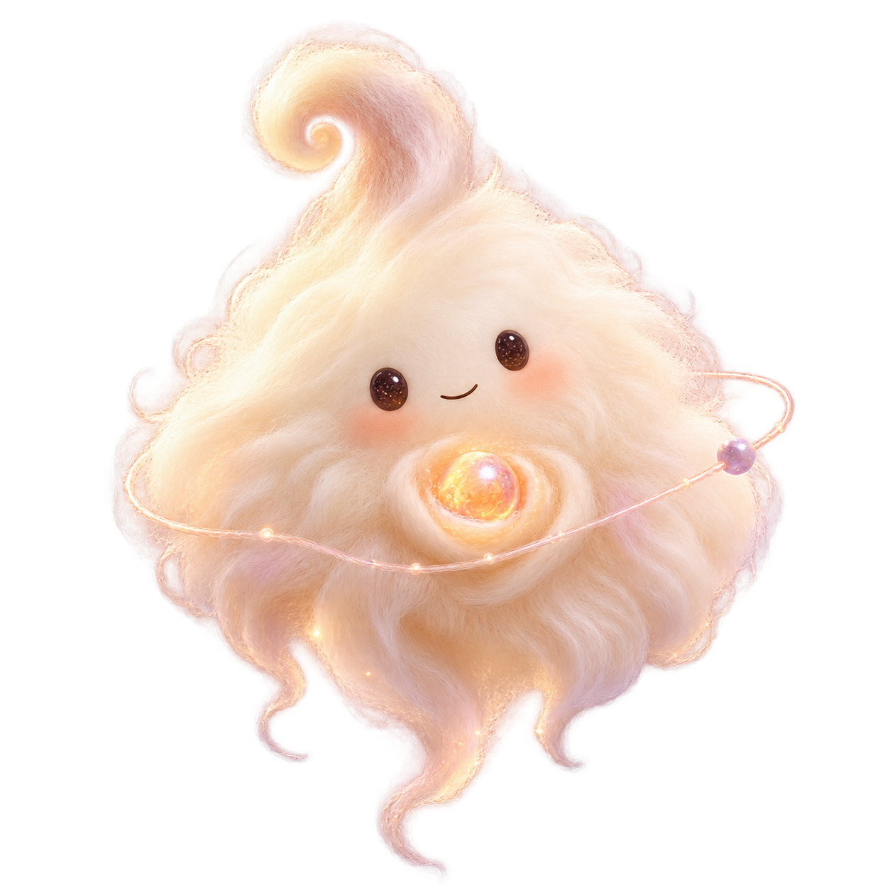 MurMur holding a glowing future seed with a pearly memory filament